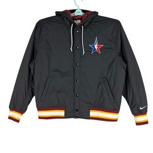 Nike NBA All-Star 2022 Men's Black Hooded Jacket XL Loose Fit Red Lined NWT $160